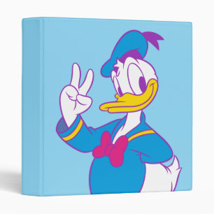 Donald Duck Peace Sign Binder