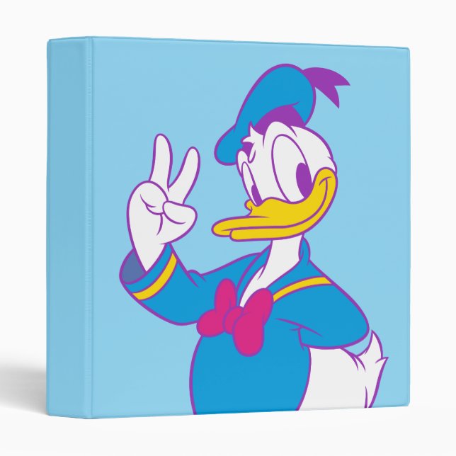 Donald Duck Peace Sign Binder (Front/Spine)