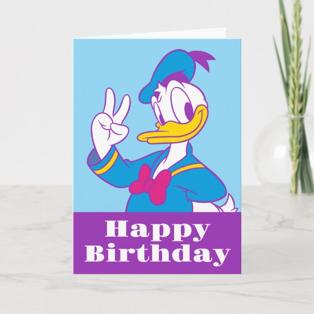 Donald Duck Peace Sign Card (Front)