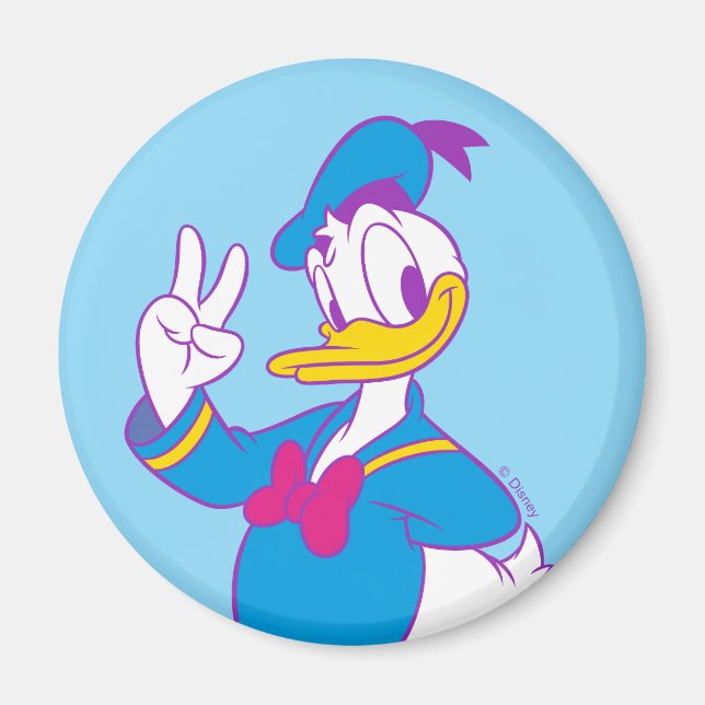 Donald Duck Peace Sign Magnet (Front)