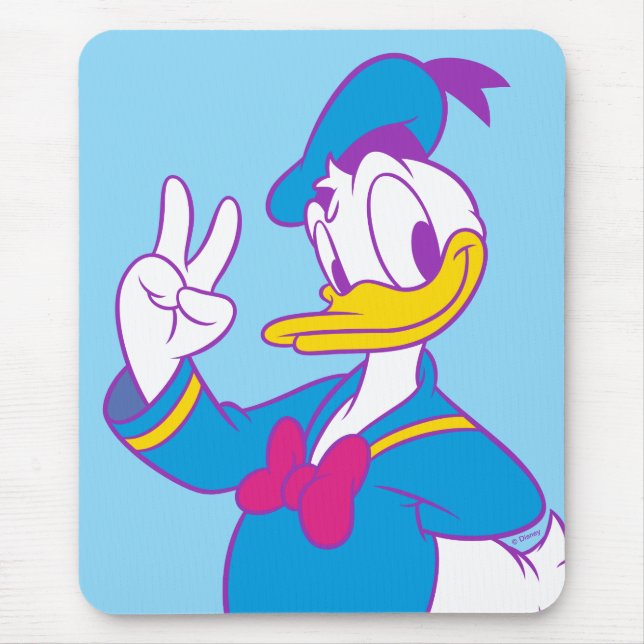 Donald Duck Peace Sign Mouse Pad (Front)