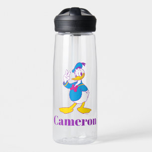 Donald Duck Peace Sign Water Bottle