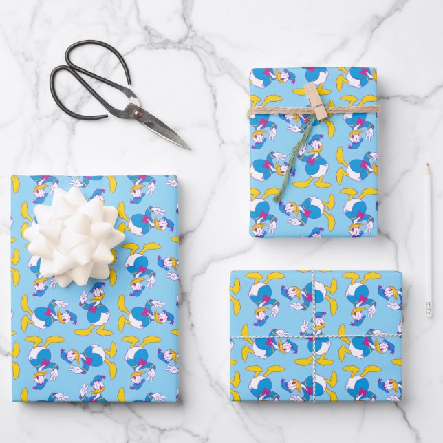 Donald Duck Peace Sign Wrapping Paper Sheet (Front)