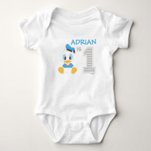 Donald Duck   Personalized First Birthday Baby Bodysuit