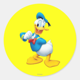 Donald Duck   Posing Classic Round Sticker