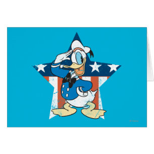 Donald Duck Salut avec une étoile patriotique