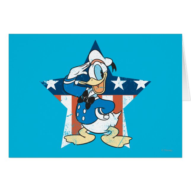 Donald Duck | Salute with Patriotic Star (Front Horizontal)