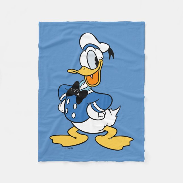 Donald Duck Smile Fleece Blanket (Front)