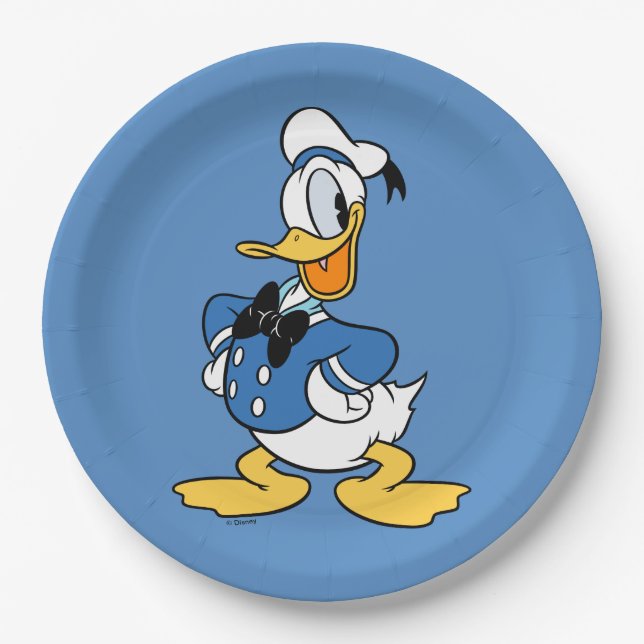 Donald Duck Smile Paper Plate (Front)