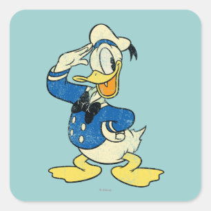 Donald Duck   Vintage Square Sticker