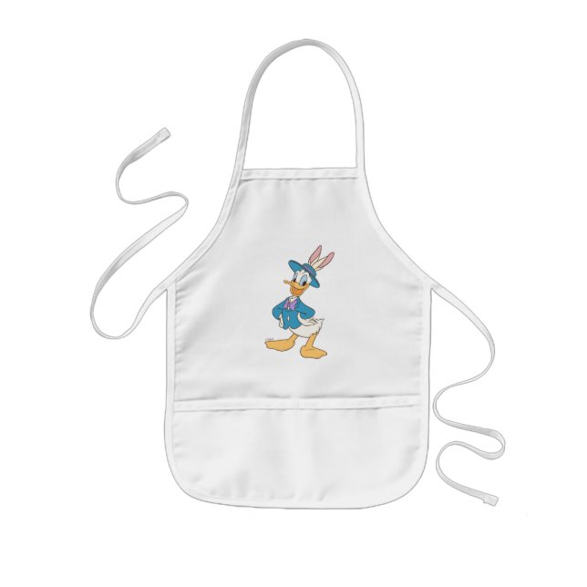Donald Duck with Easter Bunny Ears Kids Apron (Front)