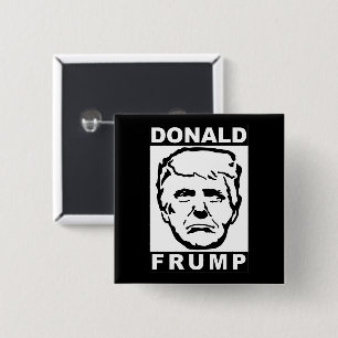 donald frump 2 inch square button