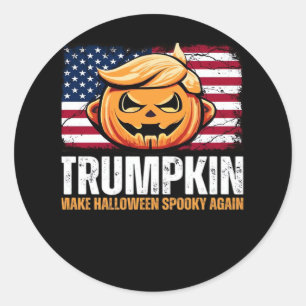 Donald Halloween - Trumpkin Make Halloween Spooky Classic Round Sticker