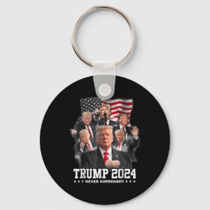 Donald J Trump 2024 Never Surrender 1  Keychain