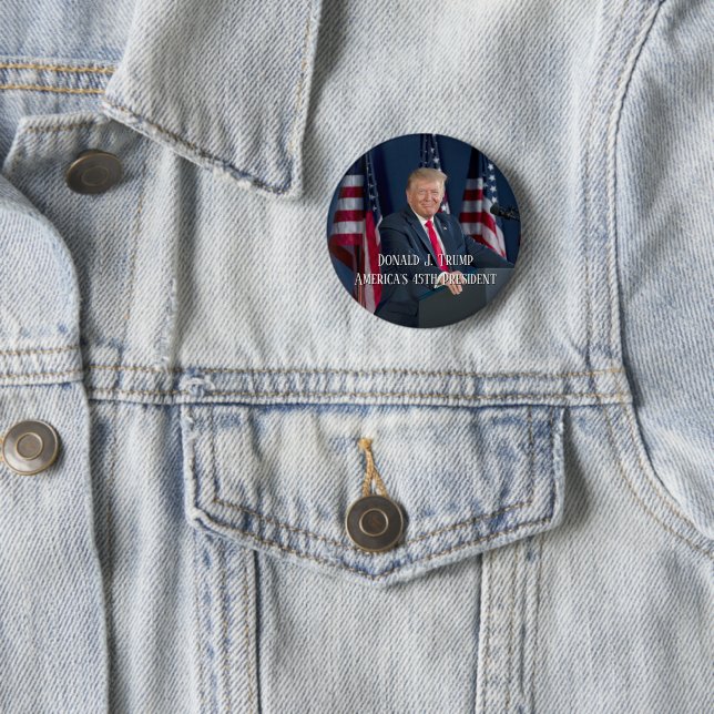 Donald J. Trump 45th President Keepsake 2 Inch Round Button (In Situ)