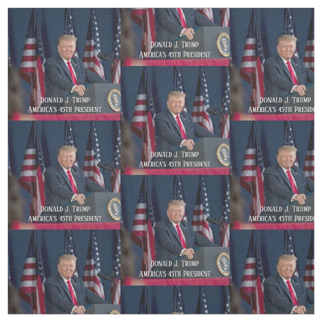 Donald J. Trump 45th President Keepsake Fabric (Swatch)
