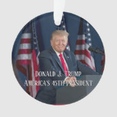 Donald J. Trump 45th President Keepsake Ornament (Front)
