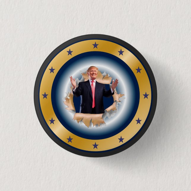 Donald J. Trump ~ Breaking Through ~ 11/3/2020 ~ 1 Inch Round Button (Front)