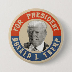 Donald J. Trump For President 3 Inch Round Button