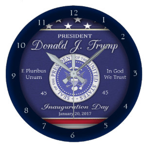 Donald J Trump Inauguration Day Commemoratve Large Clock