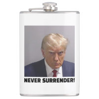 Donald J Trump Mug Shot - Never Surrender Long Sle