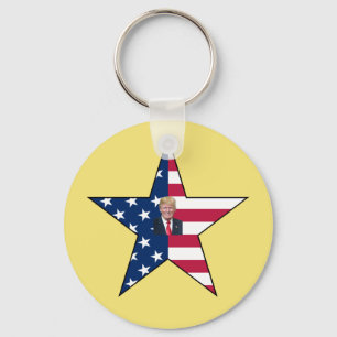 Donald J. Trump~ President~ US Flag~ Star ~ MAGA ~ Keychain