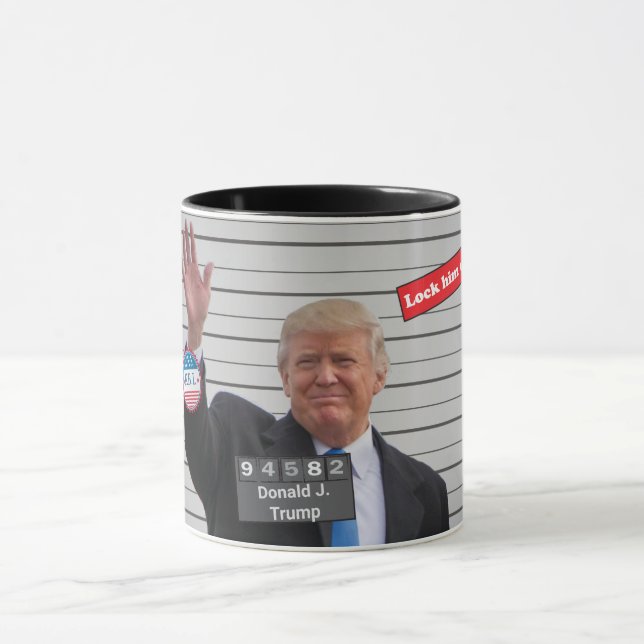 Donald J. Trump Satirical Police Mugshot Fun Mug (Center)
