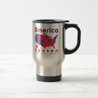 Donald J. Trump Wins Red White Blue Coffee Cup Mug