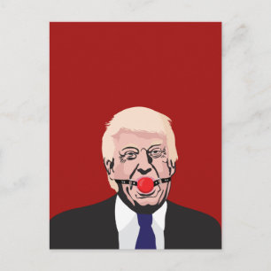 Donald J. Trump with red gag - DIY Postcard