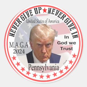 Donald John Trump for President  Classic Round Sticker