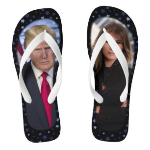 DONALD & MELANIA TRUMP FLIP FLOPS