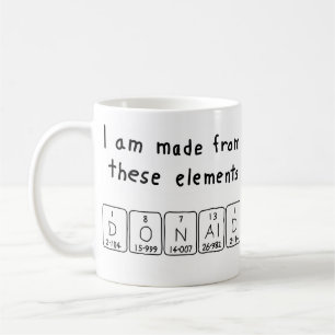 Donald periodic table name mug