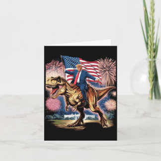 Donald President T Rex Dinosaur White House Card