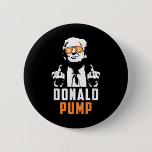 Donald Pump Bitcoin Funny Trump 2024 Crypto 2 Inch Round Button