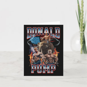 Donald Pump Trump Gym Pump Cover  Card