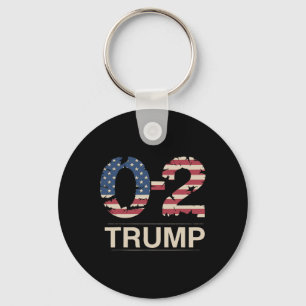 Donald Trump 0-2 Fight Fight Fight Us Flag You Mis Keychain