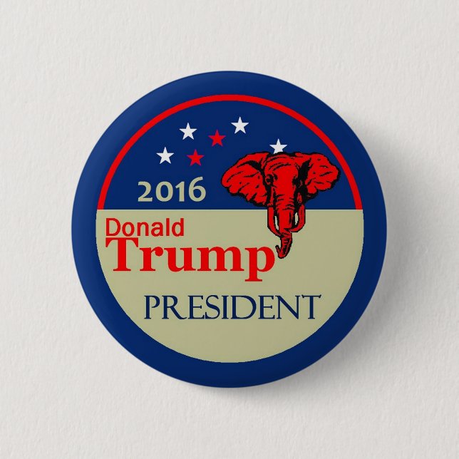 Donald TRUMP 2016 2 Inch Round Button (Front)