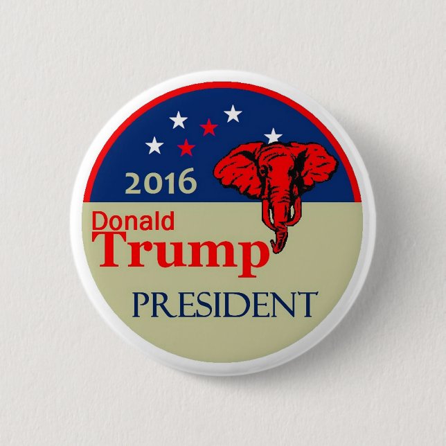 Donald TRUMP 2016 2 Inch Round Button (Front)