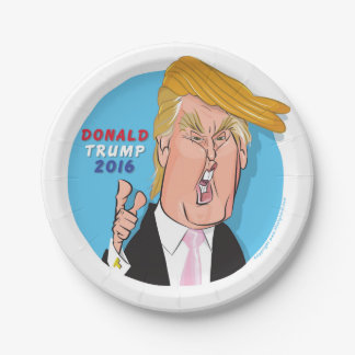 Donald Trump 2016 Cartoon Paper Plate