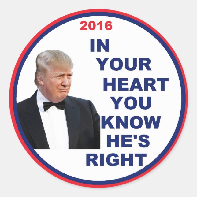 Donald TRUMP 2016 Sticker (Front)