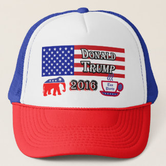 Donald Trump 2016 - Tea Party - Elephant Trucker Hat