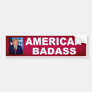 Donald Trump 2020 American Badass Bumper Sticker