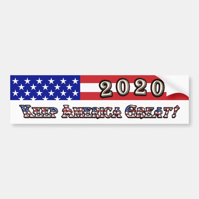 Donald Trump 2020 Bumper Sticker (Front)
