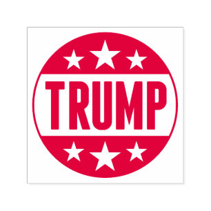Donald Trump 2020 Button Red Stars Self-inking Stamp