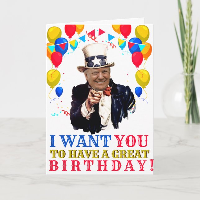 DONALD TRUMP 2020 CARTE D'ANNIVERSAIRE (Devant)