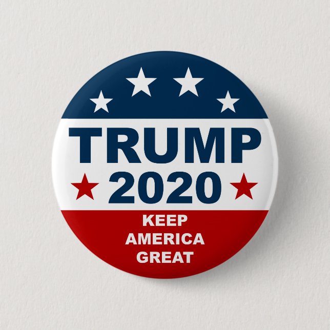 Donald Trump 2020 Keep America Great 2 Inch Round Button (Front)