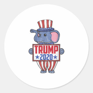 Donald Trump 2020 Republican Elephant Classic Round Sticker