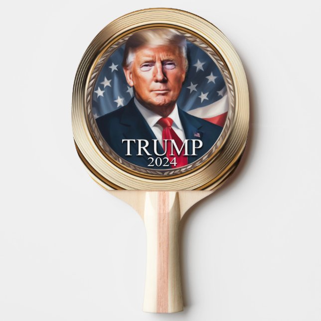 Donald Trump 2024 Campaign Collectable Ping Pong Paddle (Front)