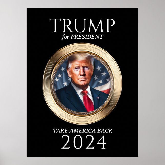 Donald Trump 2024 Campaign Collectable Poster (Front)
