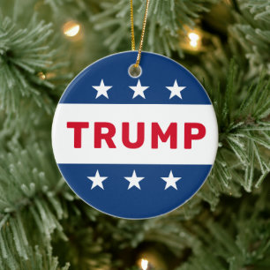 Donald Trump 2024 Classic Star Ceramic Ornament